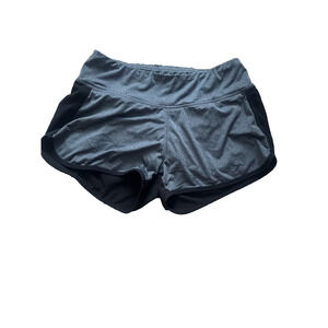 Reebok 80's Lined Athletic Shorts Women's XS Black Gray Key Pocket Track Running